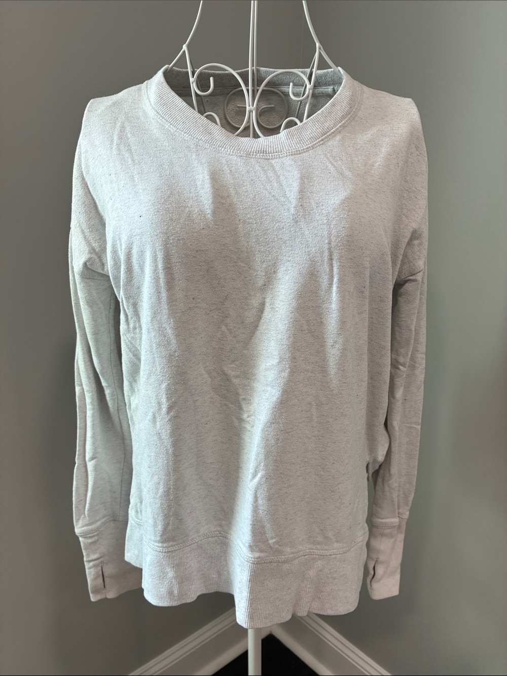 Athleta Light Gray Crewneck Sweatshirt